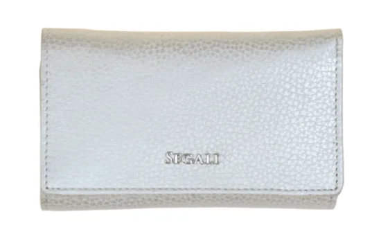 Dámska kožená peňaženka SG-27074 strieborná