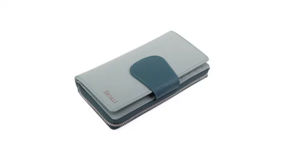 Dámska kožená peňaženka SG-27617 zelená/modrá 1