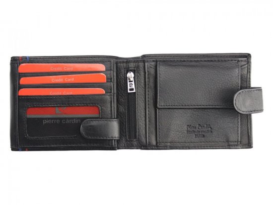 Pánská kožená peněženka Pierre Cardin CB TILAK26 2324A černá + červená