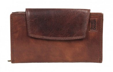 Dámska kožená peňaženka B-2724 hnedá