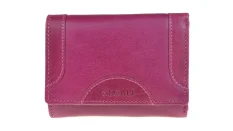Dámska kožená peňaženka SG-27196 B fuchsia - predný pohľad