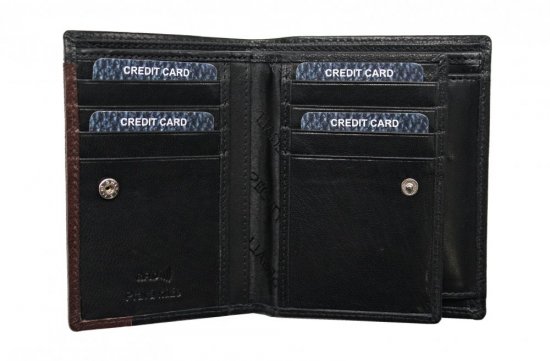 Pánska kožená peňaženka SG-27103 čierna - vnútorná výbava 03
