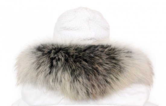 Kožešinový lem na kapuci - límec mývalovec arctic snowtop M 31/30 (50 - 55 cm) 1