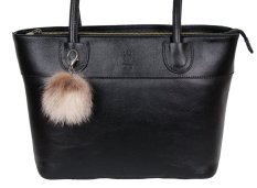 Kožušinový prívesok ku kabelke líška bluefrost crystal