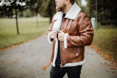 Pánská kožešinová bunda Liam - hnědá 5