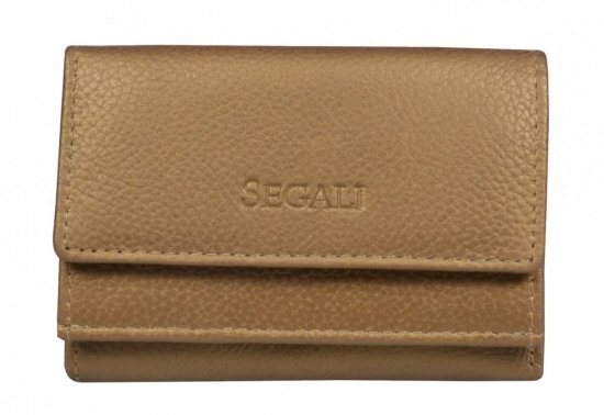 Dámská malá kožená peněženka SG-21756 zlatá