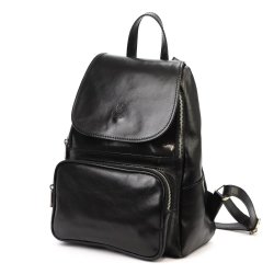 Kožený batoh Jordan černý Kožený batoh Jordan černý