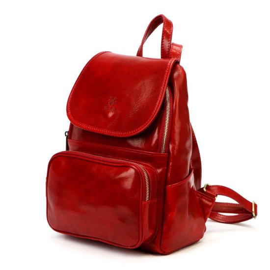 Kožený batoh Jordan červený Kožený batoh Jordan červený