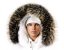 Kožešinový lem na kapuci - límec mývalovec arctic snowtop M 31/23 (70 cm) 1