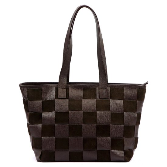 Dámska kožená kabelka FIONA tm. hnedá 2