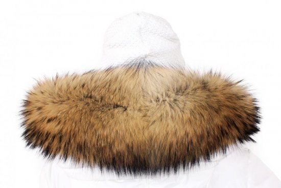Fur trim on the hood - raccoon collar beige M 01/21 (70 cm) 2
