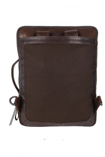 Pánská kožená taška na notebook - batoh  SPIKES & SPARROW 9953001 tmavě hnědá 4