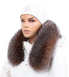 Kožešinový lem na kapuci - límec liška bluefrost wolf LBW 01/7 (74 cm)