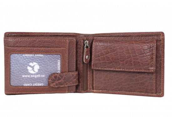 Pánská kožená peněženka SG-227 hnědá