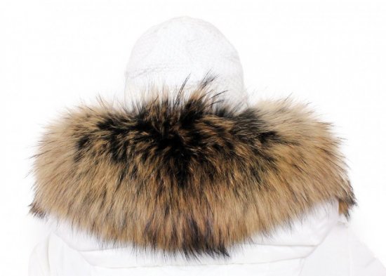 Kožešinový lem na kapuci - límec mývalovec snowtop M 35/45 (75 cm) 1