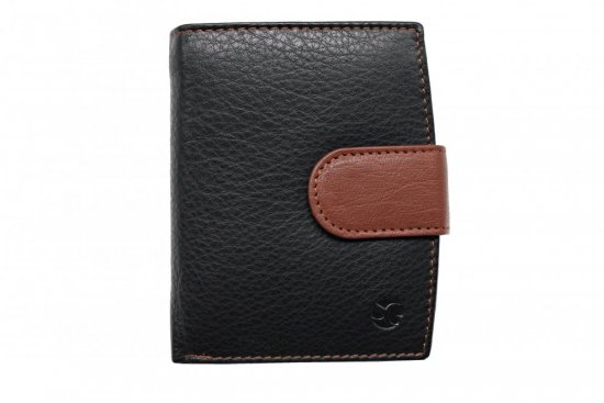 Pánska kožená peňaženka SG-261071 čierno-hnedá