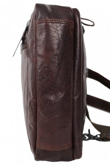 Pánska kožená taška na notebook - batoh SPIKES & SPARROW 9953001 tmavo hnedá 5