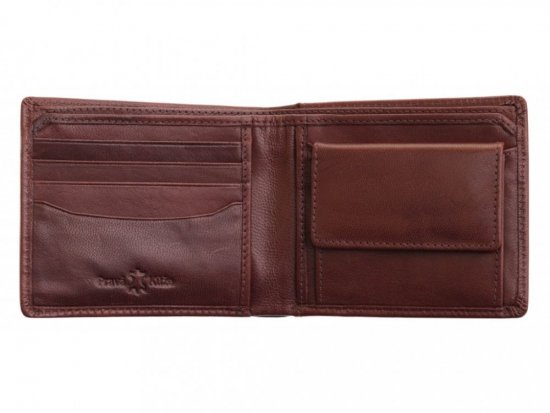 Pánska kožená peňaženka SG-27479 hnedá - vnútorná výbava