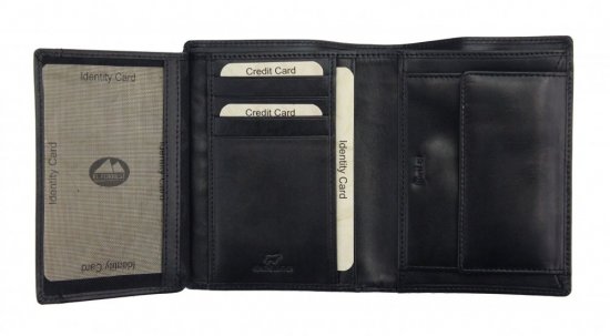 Pánska kožená peňaženka El Forrest 2861-67 RFID čierna 2