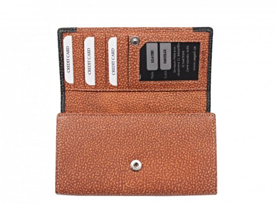 Dámská kožená peněženka SG-261288 oranžovo černá