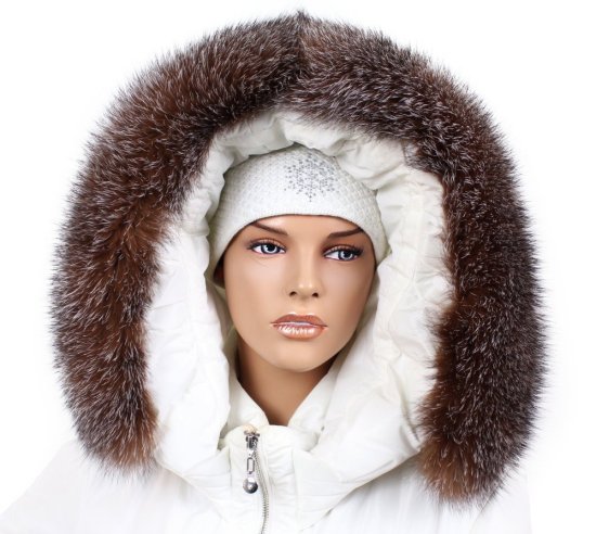 Kožešinový lem na kapuci - límec liška bluefrost wolf LBW 01/7 (74 cm) 1