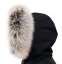 Kožešinový lem na kapuci - límec liška snowtop černo - béžová L 18/25 (45 cm) 2
