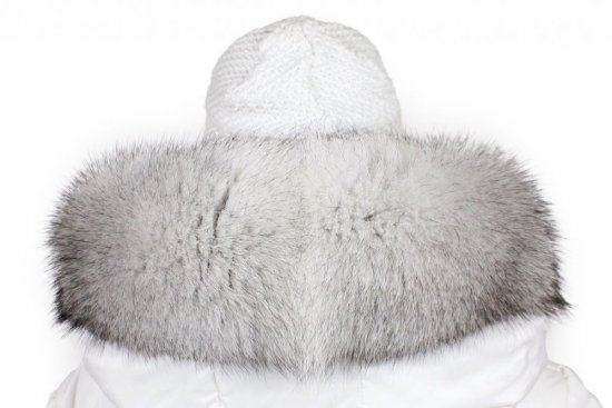 Fur trim on the hood - fox collar bluefrost white LB 21/19 (70 cm) 2