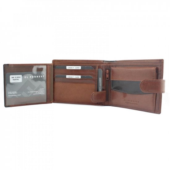 Pánska kožená peňaženka El Forrest 2545-21 RFID hnedá 3