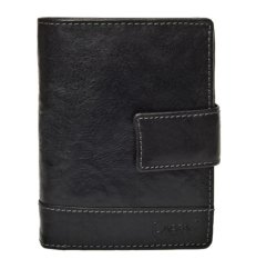 Pánska kožená peňaženka V-227 / T čierna