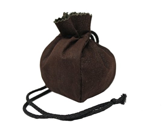 Kožený mešec na mince M 08 -  tmavo hnedá