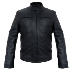 Pánská kožená bunda DNR 52360.4 černá - přední strana