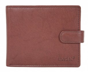 Pánska kožená peňaženka so zápinkou E-21036 hnedá