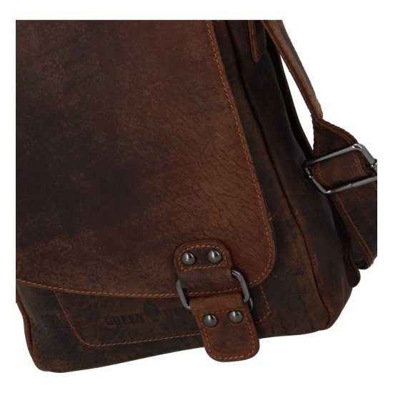 Kožená taška přes rameno UNI Aster hnědá