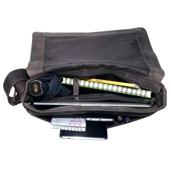 Kožená taška přes rameno UNI DINGO hnědá