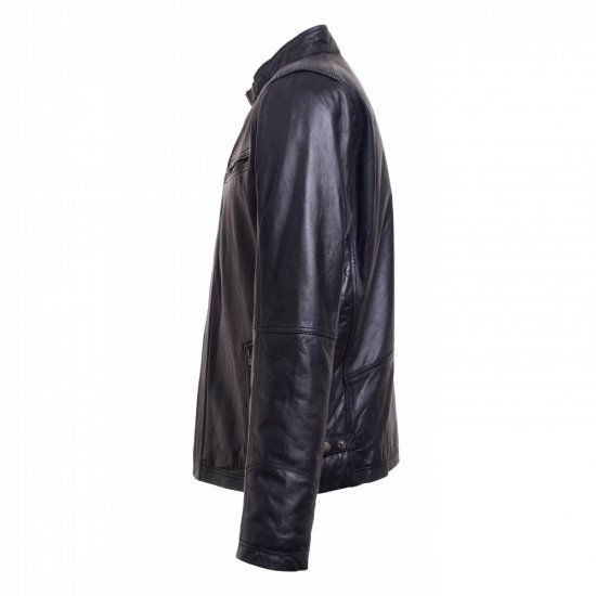 Pánská kožená bunda 4073 černá 1
