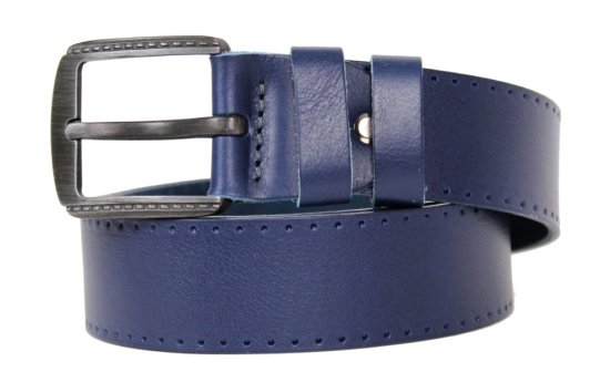 Dámský kožený opasek Black Hand 2101-40 modrý 2