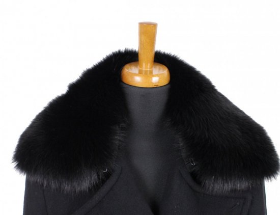 Pánsky kožušinový golier - líška čierna PL01