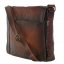 Vintage kožená kabelka s klopou I MEDICI 2461 hnedá melír 3