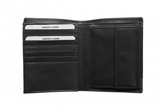 Pánska kožená peňaženka 29513202553 čierna-sivá 2