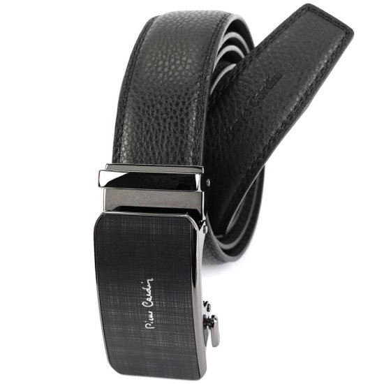 Pánský kožený opasek Pierre Cardin 2661 HY09 černý