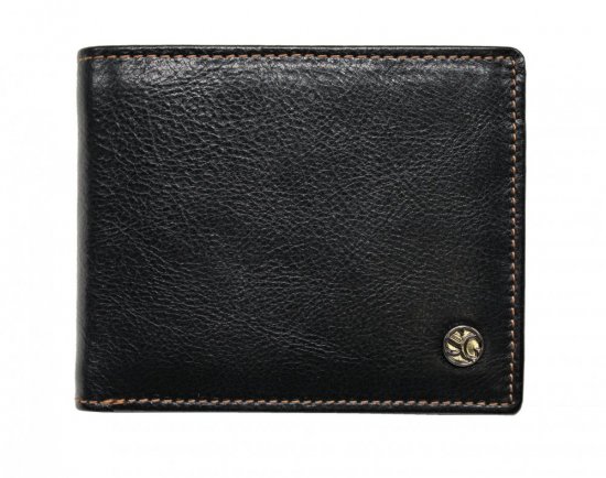 Pánska kožená peňaženka 2907114026 čierna - koňak