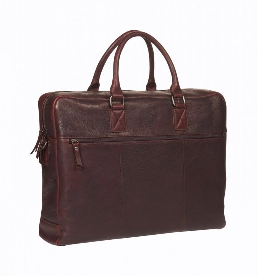 Kožená taška na notebook UNI Burkely Maxbag hnědá 1