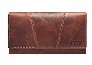 Luxusná dámska kožená peňaženka PWL-2388/M hnedá