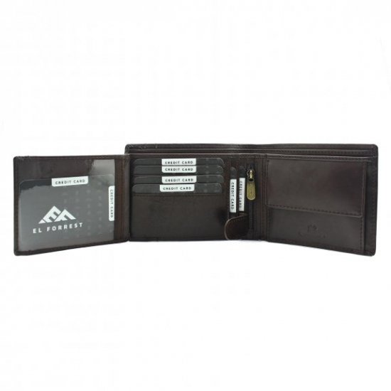 Pánská kožená peněženka El Forrest 2899-25 RFID tm. hnědá