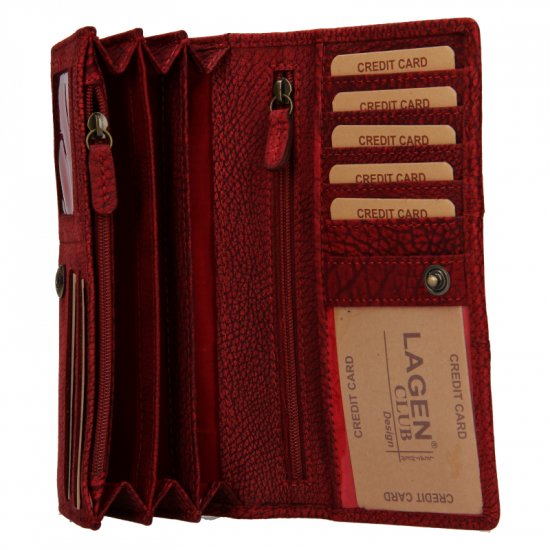 Dámska kožená peňaženka PWL- 2388/W červená