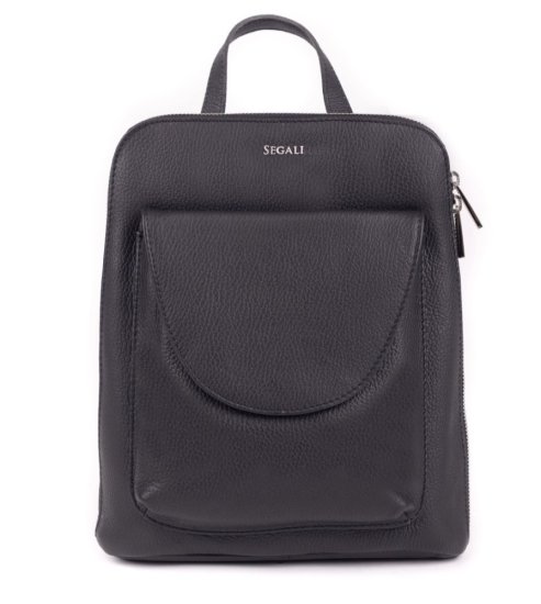 Kožený batoh 29062 černý