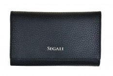 Dámská kožená peněženka SG-27074 černá - přední pohled