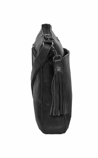 Dámská kožená taška přes rameno Glorie černá