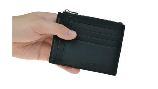 Pánská kožená dokladovka SG-27486 černá - reálná velikost