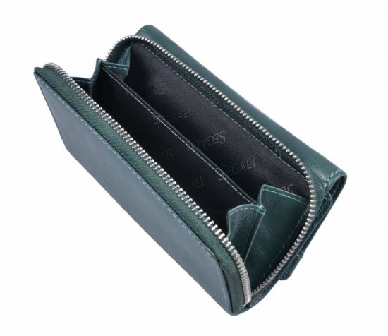 Dámska kožená peňaženka SG-21770 zelená